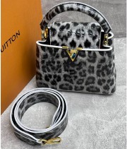 Сумка Louis Vuitton Capucines BB Mini Grey Leopard