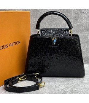 Сумка Louis Vuitton Capucines BB Black Metallic