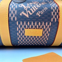 Сумка Louis Vuitton KEEPALL дорожная коричневая с желтым