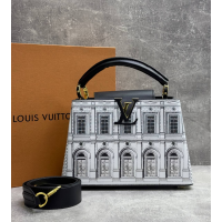 Сумка Louis Vuitton Capucines BB Black White City