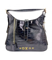 Сумка Louis Vuitton Hobo Crocodile черная